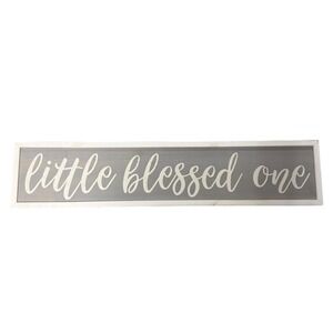Little Blessed One Wood Sign‎ Nursery Decor Gray White Wall Art WP66Q2